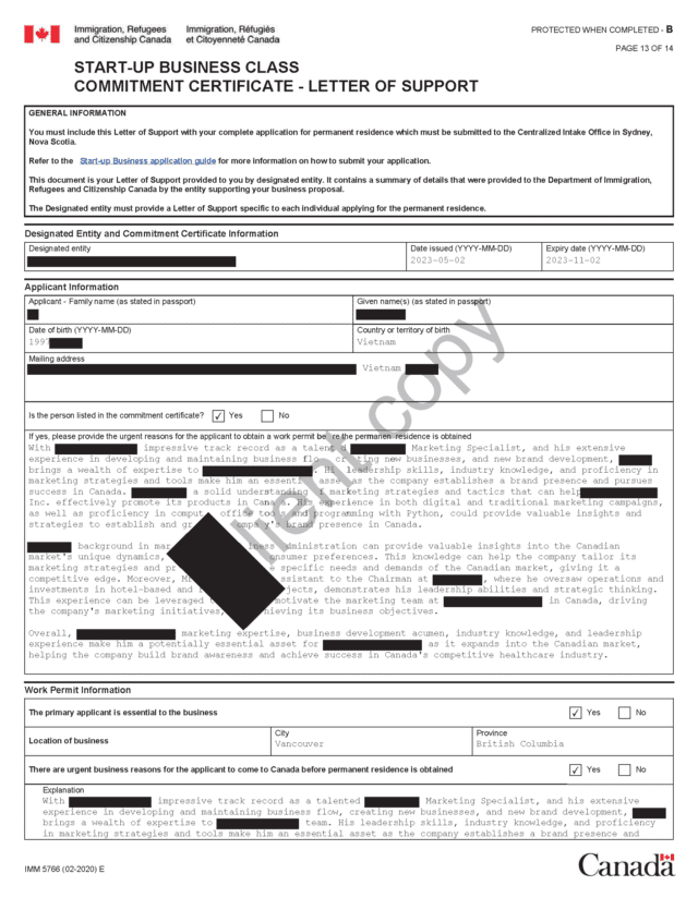 Our clients at Eterna International have received Letters of Support for their Canada Start-up Visa applications!
