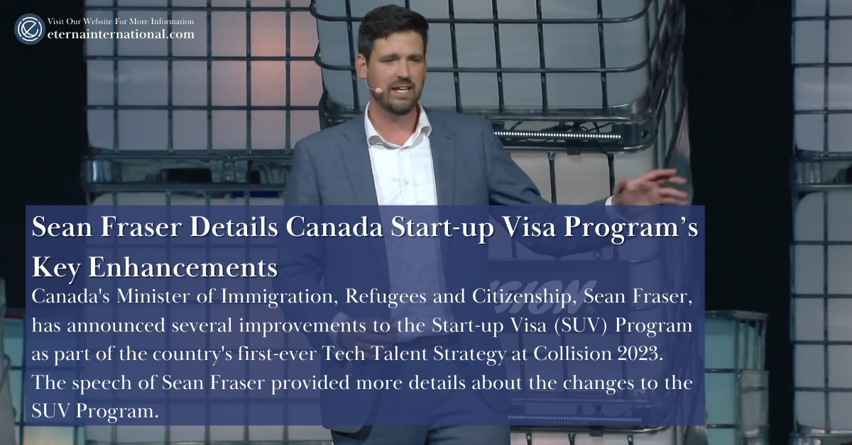 Sean Fraser Details Canada Start-up Visa Program’s Key Enhancements