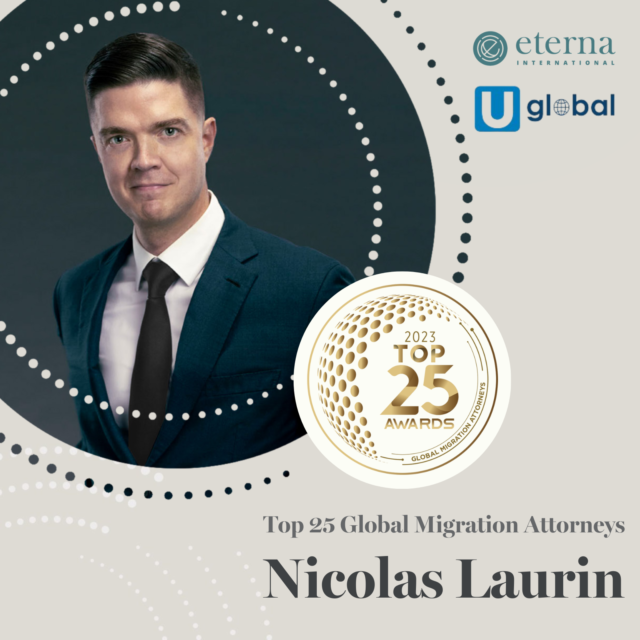 Nicolas Laurin has been named among the Top 25 Global Migration Attorneys 